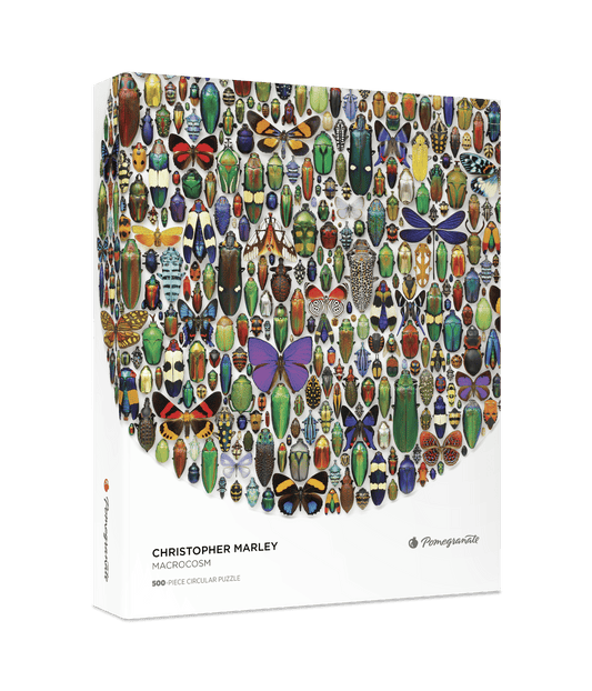 Pomegranate - Christopher Marley: Macrocosm 500-Piece Circular Jigsaw Puzzle - PMA Store at the Portland Museum of Art, Maine