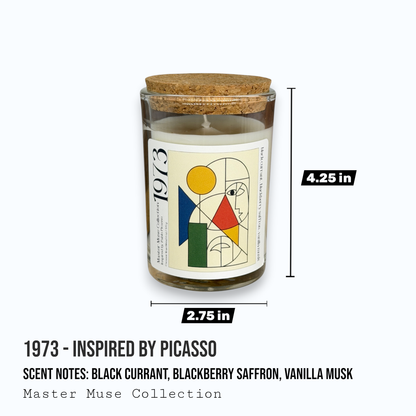 The Scented Palette - Blackberry Saffron Picasso-Inspired Art Candle — 1973: Candle