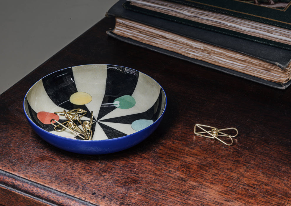 Roomytown Inc - Round Enamel Tray - Benson’s Colour Hexagon - PMA Store at the Portland Museum of Art, Maine