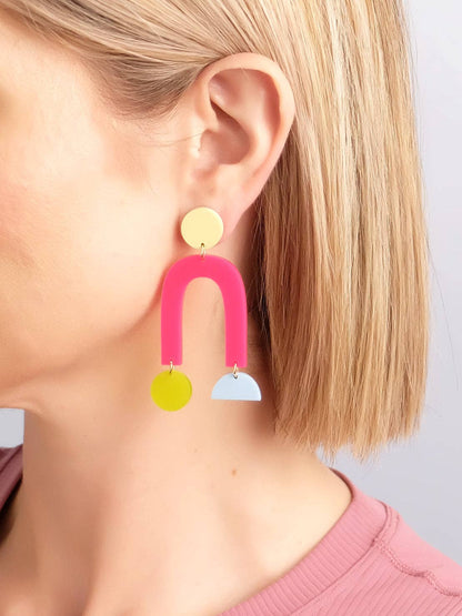 Combinist Goods - Collage Earrings: Green