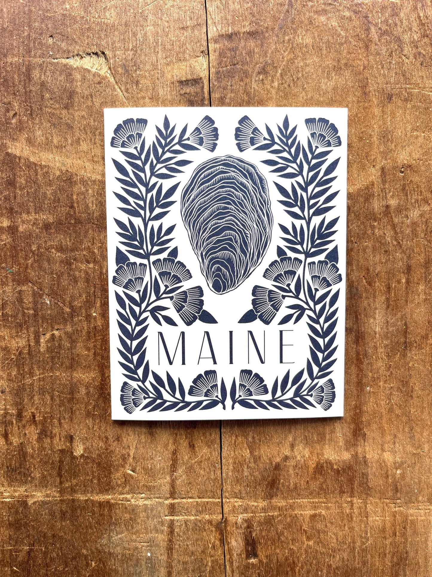 Katharine Watson - Maine Oyster Greeting Card: Single Card - PMA Store at the Portland Museum of Art, Maine