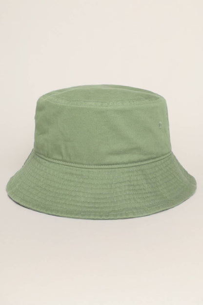 Fashion City - Solid Color Cotton Bucket Fisherman Hats: RED / S/M