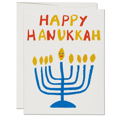 Happy Menorah holiday greeting card: Singles - PMA Store at the Portland Museum of Art, Maine