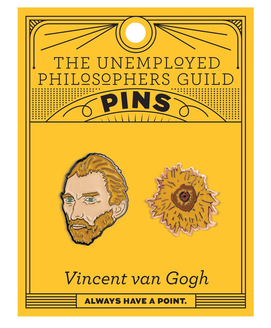 Unemployed Philosophers Guild - Van Gogh and Sunflower Pins - PMA Store at the Portland Museum of Art, Maine