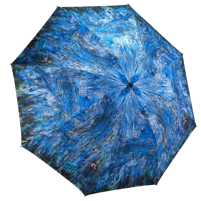 Waterlilies and Reflection of a Willow Tree Folding Umbrella