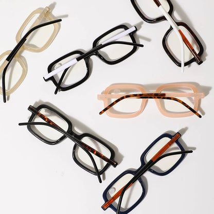 Fashion City - Rectangle Frame Blue Light Reading Glasses: 12 ASSORTED COLOR / ONE SIZE