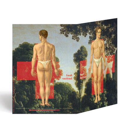 Pictrix Design - "Feel better (man)" A6 get well card 👉with STICKERS👈: Recycled white envelopes - PMA Store at the Portland Museum of Art, Maine