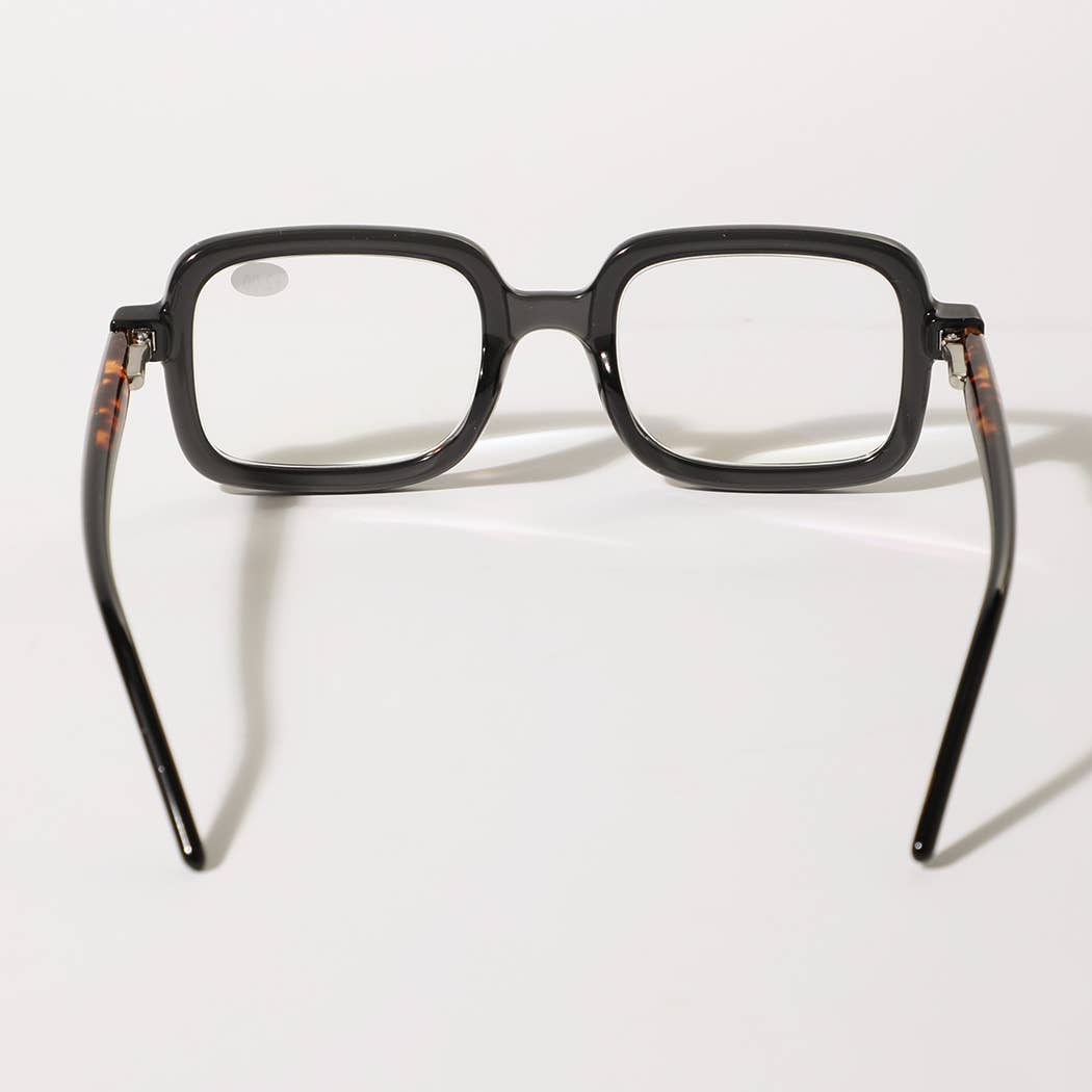 Fashion City - Rectangle Frame Blue Light Reading Glasses: 12 ASSORTED COLOR / ONE SIZE