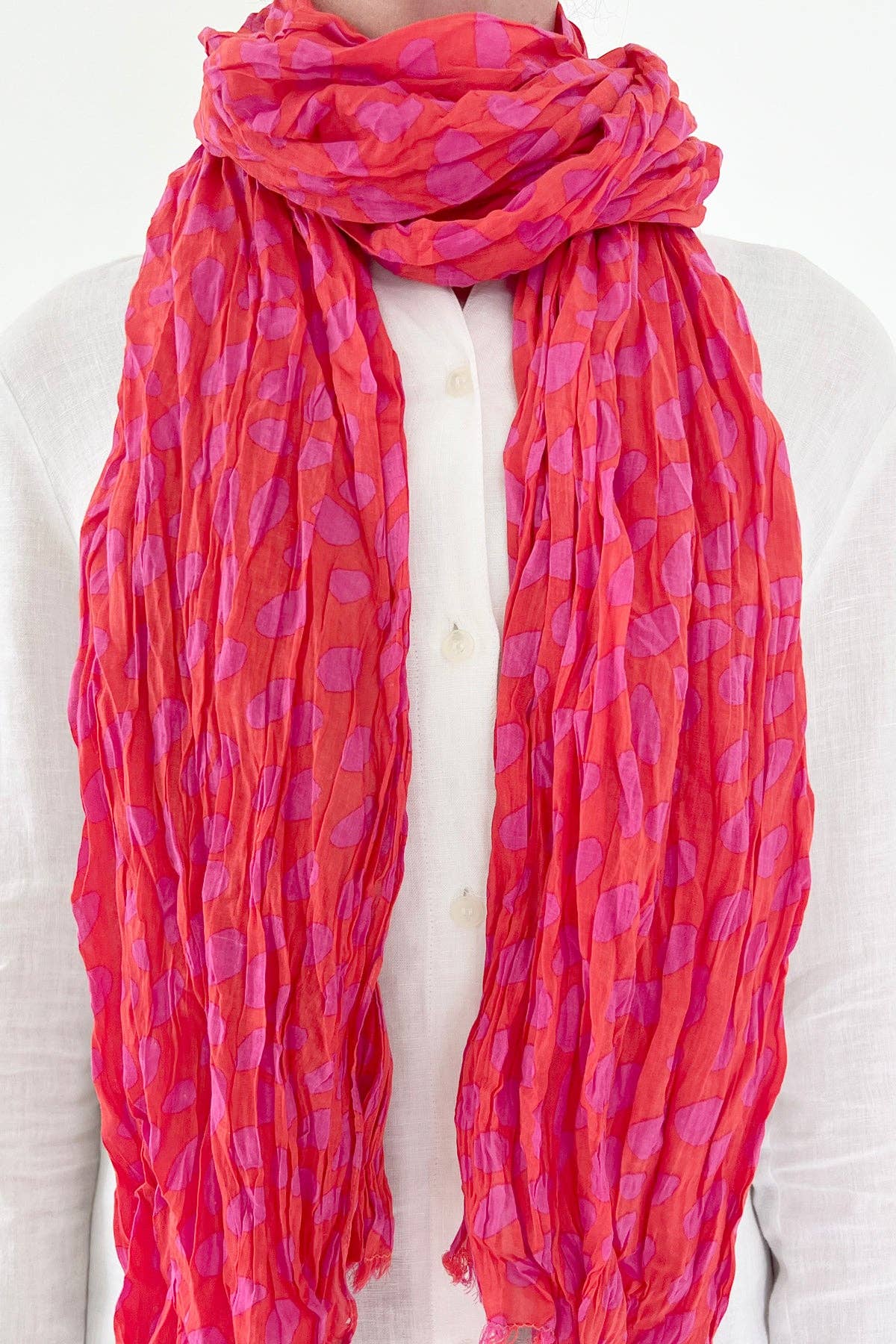 See Design - Cotton Scarf: Story Aqua/Citron
