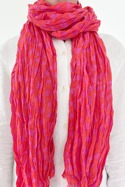 See Design - Cotton Scarf: Sonnet Pink/Orange