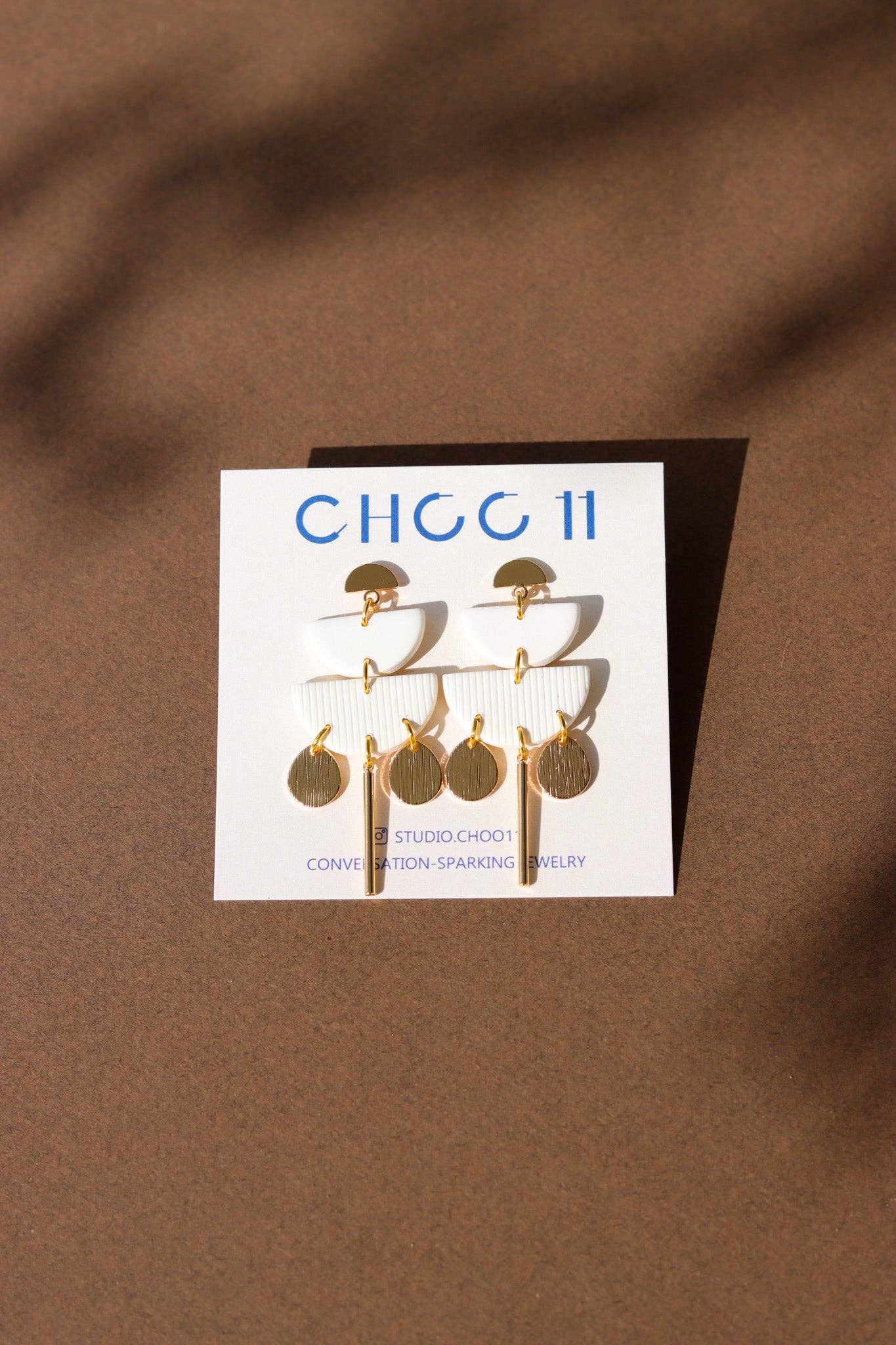 KAYLA EARRINGS // GOLD TONE: Ivory - PMA Store at the Portland Museum of Art, Maine
