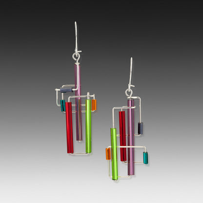 Barb-Wire Yin and Yang Asymmetric Earrings: BWE-YY1 - PMA Store at the Portland Museum of Art, Maine