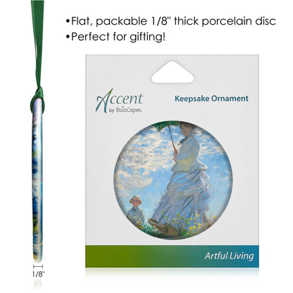 Monet "Woman with Parasol" Keepsake Ornament - PMA Store at the Portland Museum of Art, Maine