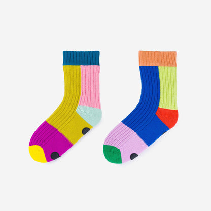 VERLOOP | knits - Mismatch House Socks: Rainbow / L/XL - W 9.5-12.5<br>M 8-11 - PMA Store at the Portland Museum of Art, Maine