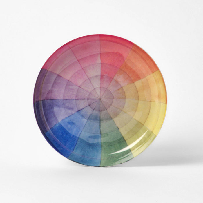 Roomytown Inc - Enamel Printed Tray - Vintage Colour Wheel