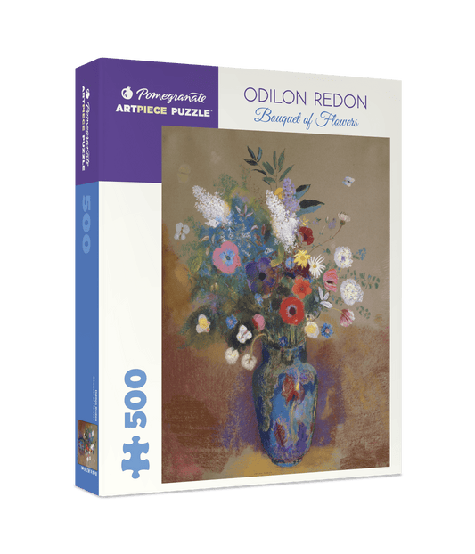 Pomegranate - Odilon Redon: Bouquet of Flowers 500-Piece Jigsaw Puzzle - PMA Store at the Portland Museum of Art, Maine