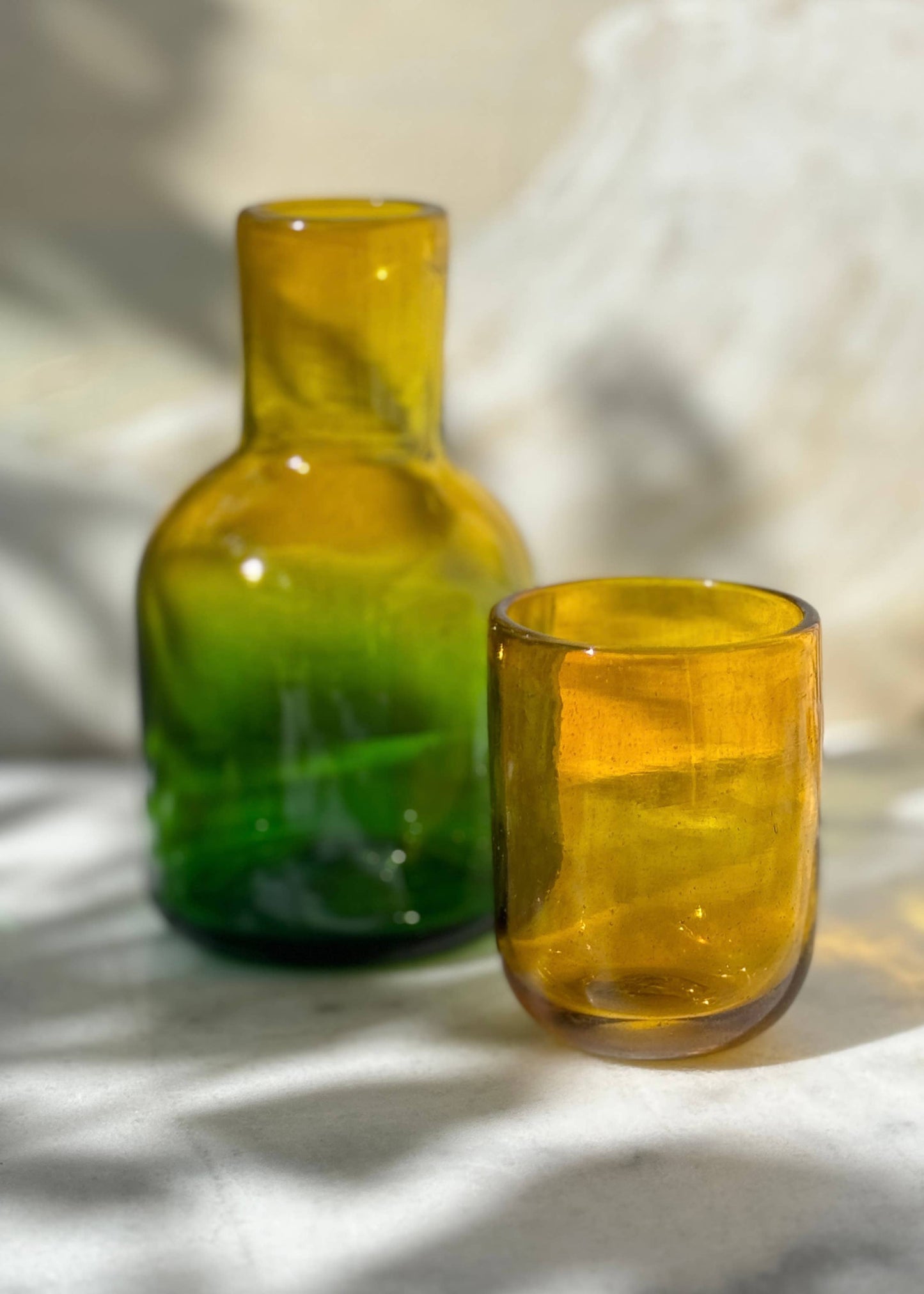 Verdarillo Glass Carafe Bottle Set - For Bar or Nightstand  - PMA Store at the Portland Museum of Art, Maine