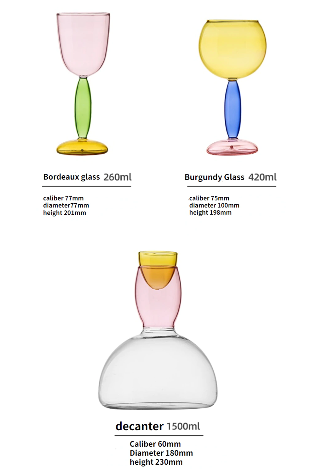 Colored Glass Wine Cup / Decanter: Burgundy Pink - PMA Store at the Portland Museum of Art, Maine