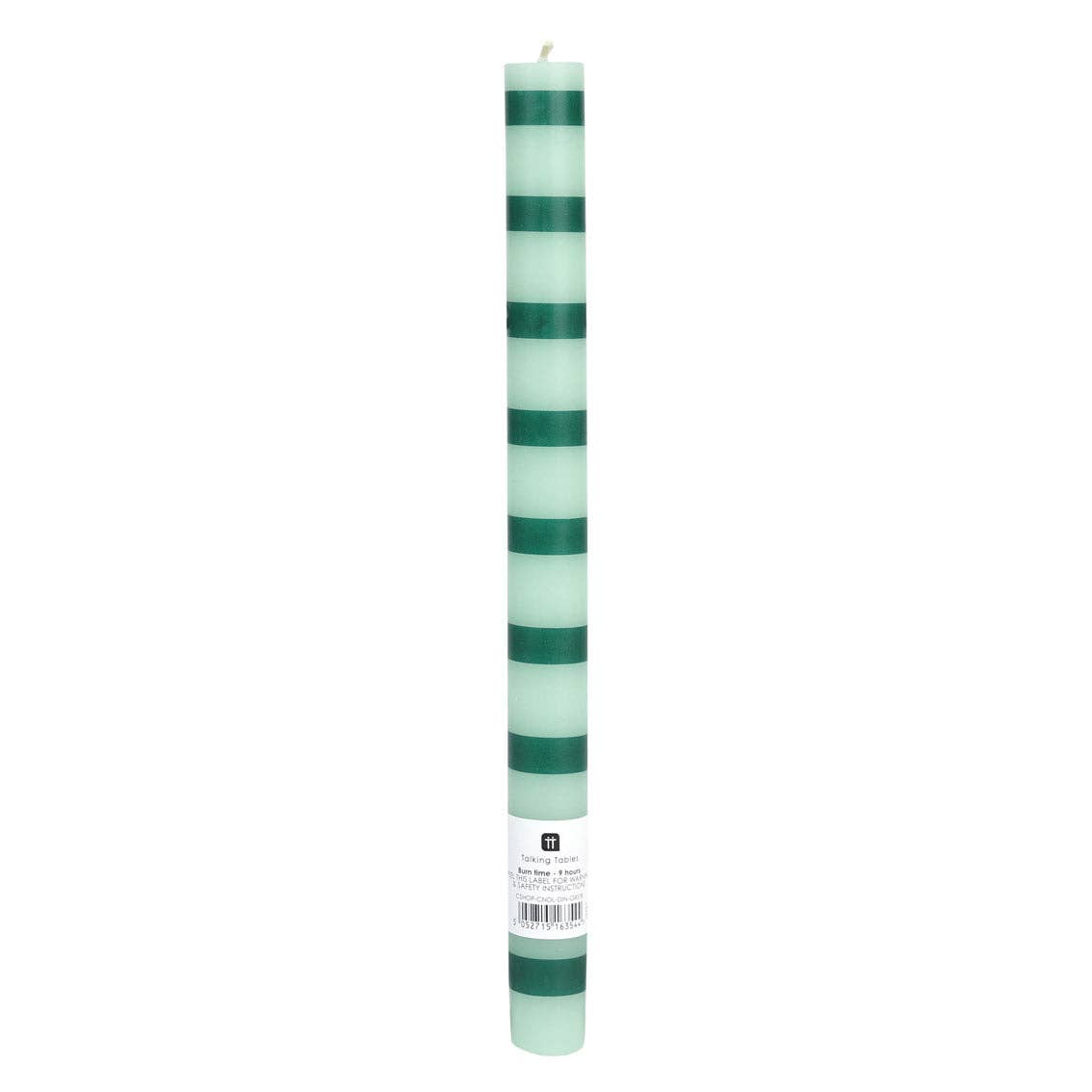 Green Stripe Taper Candle | POS Unit | Gifts | - PMA Store at the Portland Museum of Art, Maine
