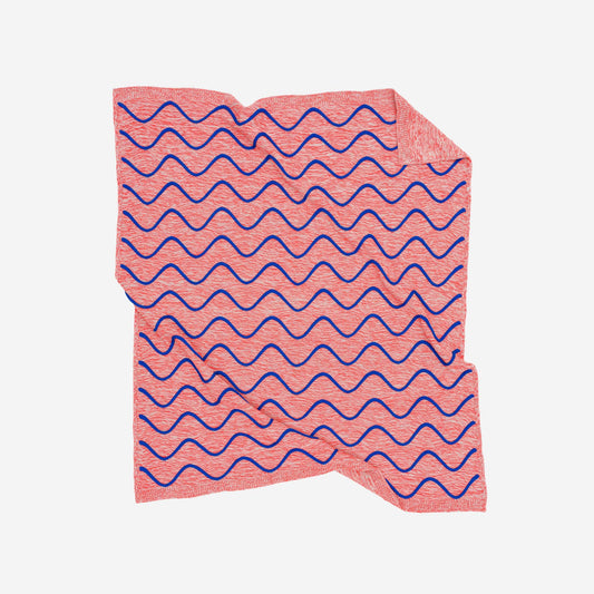 Squiggle Stripe Knit Throw: Poppy Jade - PMA Store at the Portland Museum of Art, Maine