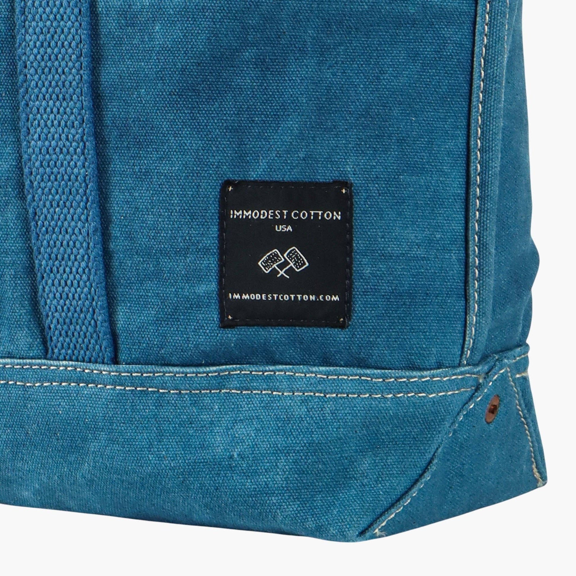 IMMODEST COTTON - Small East West Tote | Indigo - PMA Store at the Portland Museum of Art, Maine
