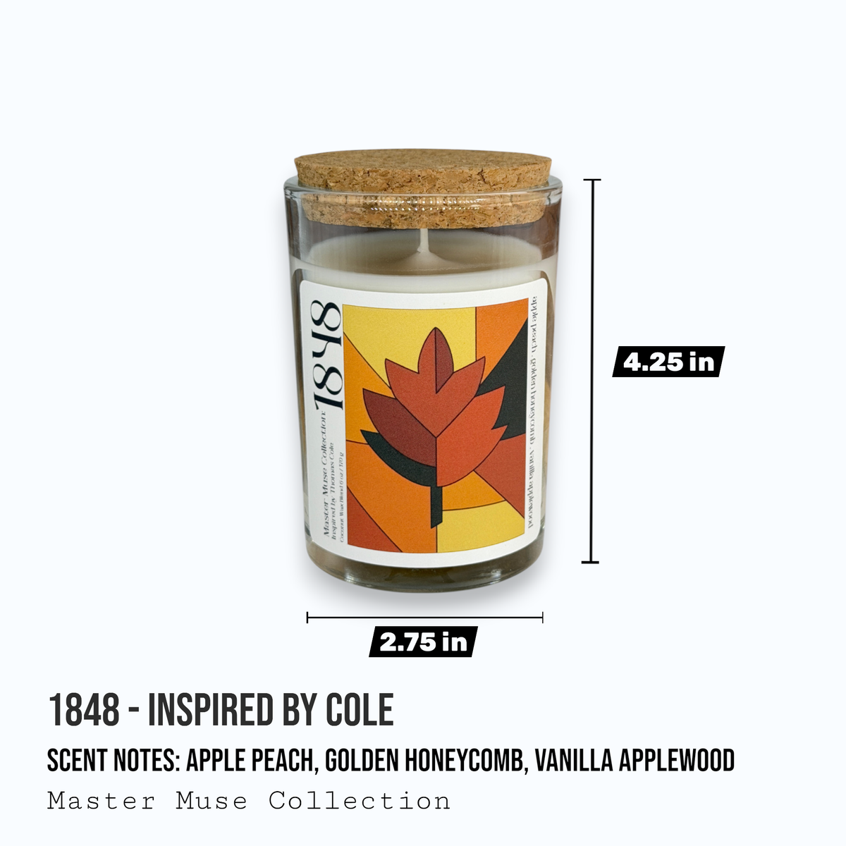 The Scented Palette - Apple Honey Thomas Cole-Inspired Fall Art Candle — 1848: Candle