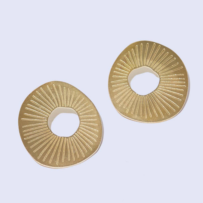 MULXIPLY - Ray Statement Earrings - Brass