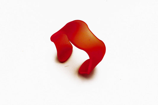Wavy Cuff Narrow - Frost Red: Medium - PMA Store at the Portland Museum of Art, Maine