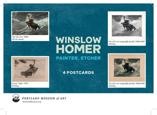 Winslow Homer Life Line  Postcard Pack of 4 - PMA Store at the Portland Museum of Art, Maine