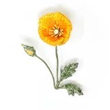 California Golden Poppy Brooch Pin