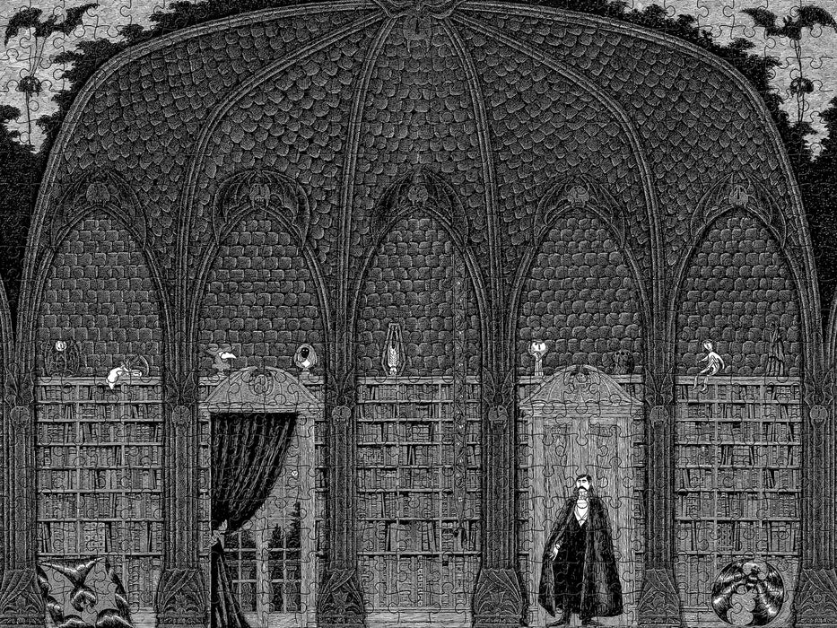 Edward Gorey: Dracula in Dr. Seward's Library 500-piece Jigsaw Puzzle