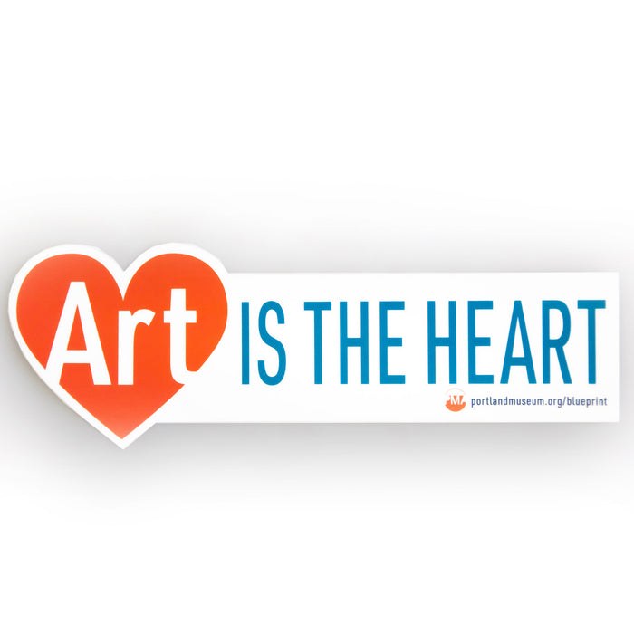 Art is the Heart Bumper Sticker (8 x 2.75)